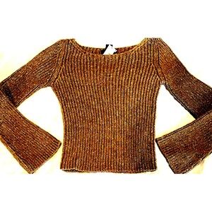 Womans gold shimmer sweater size small THE LIMITED NWT